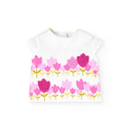 Completo t-shirt e culotte bianco con tulipani