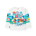 T-shirt manica lunga smell of my world bianco