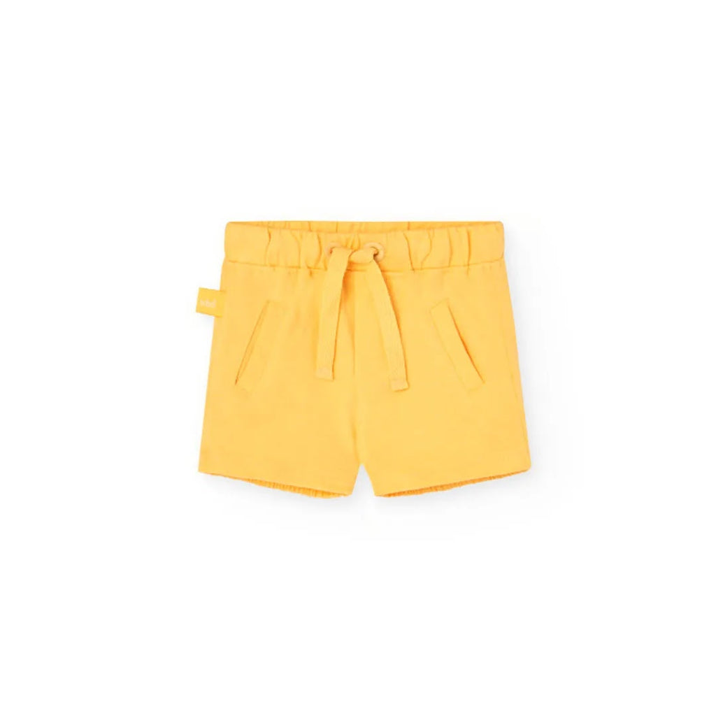 Completo t-shirt mezza manica e pantaloncini coccodrillo giallo