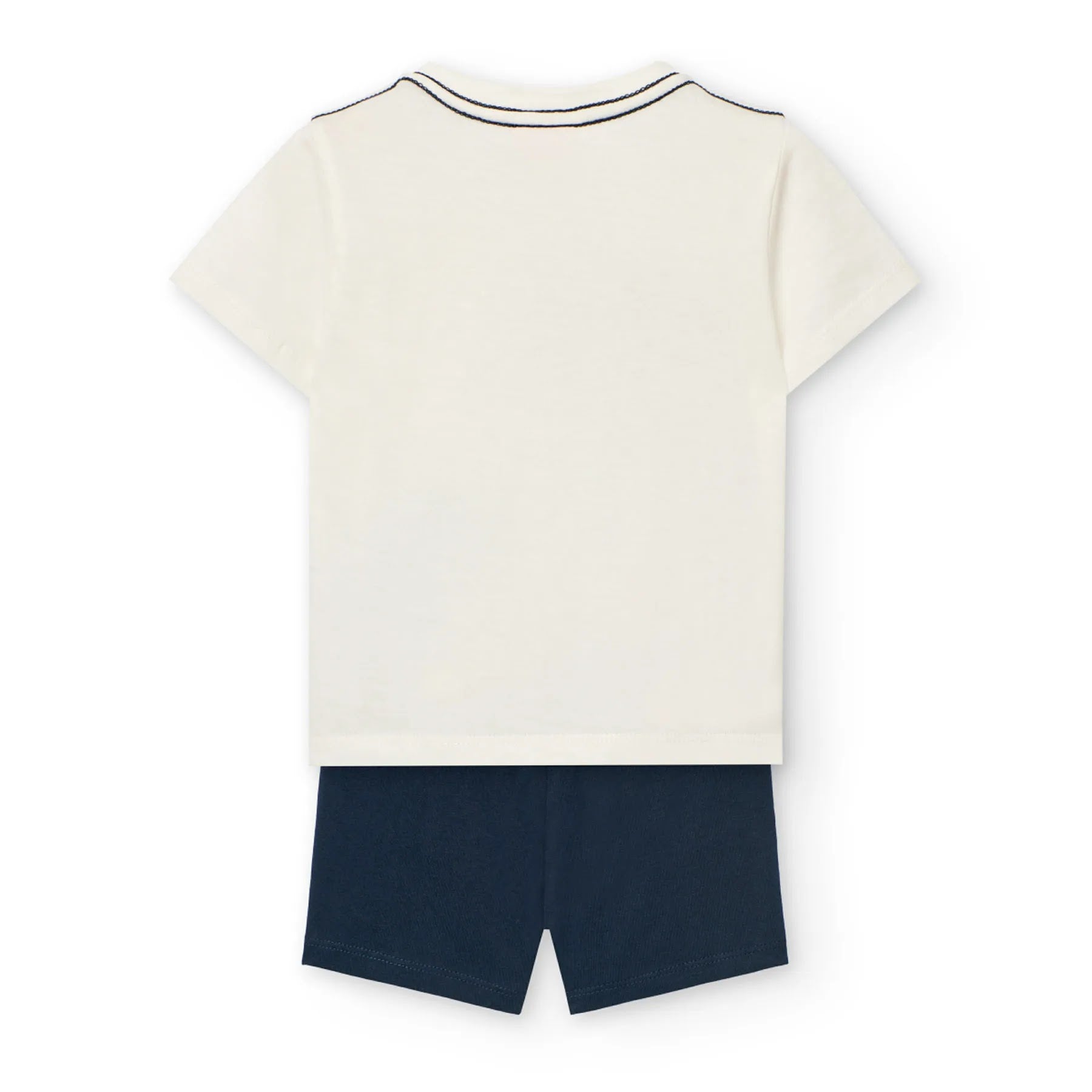 Completo t-shirt mezza manica e pantaloncino palma ed elefante