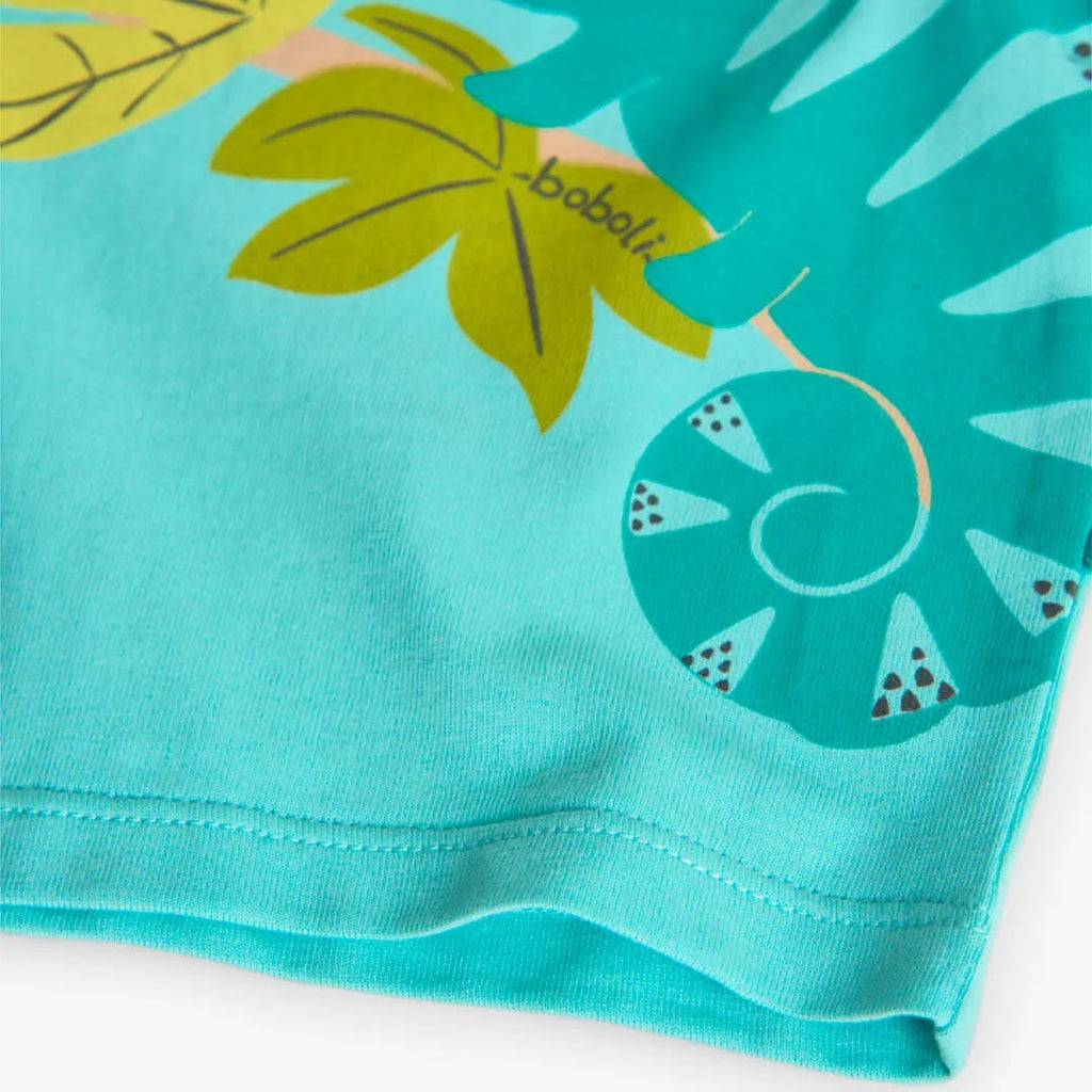 Completo t-shirt mezza manica e pantaloncino camaleonte