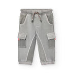 Pantaloni cargo felpa leggera kaki