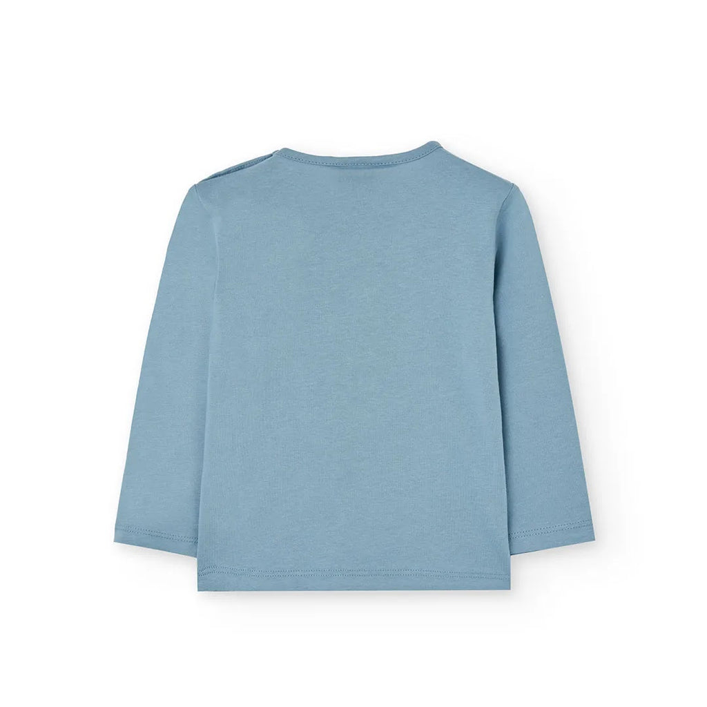 Maglietta manica lunga bambina blu lago