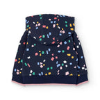 Felpa bambina cappuccio staccabile blu