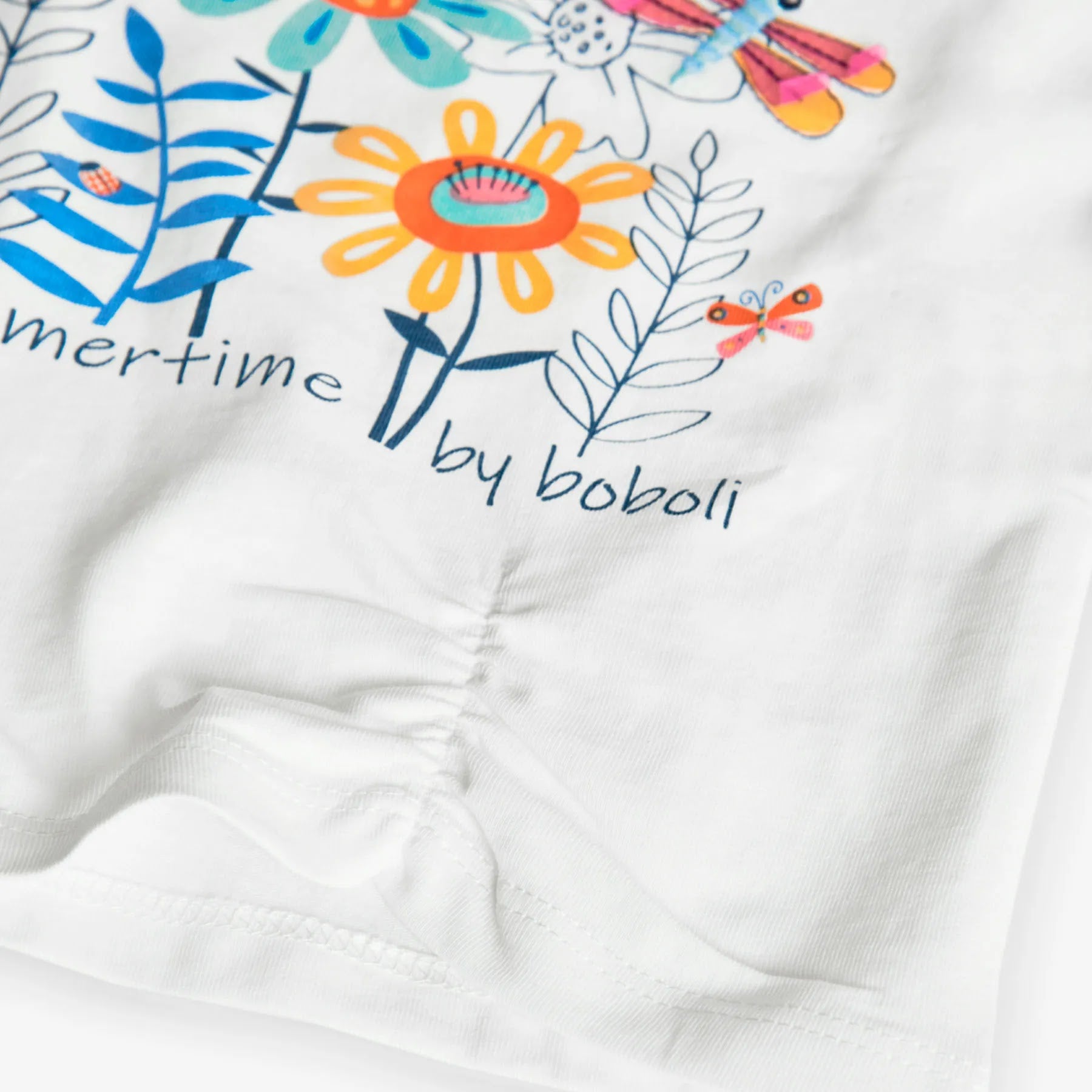 T-shirt mezza manica bianca summer time