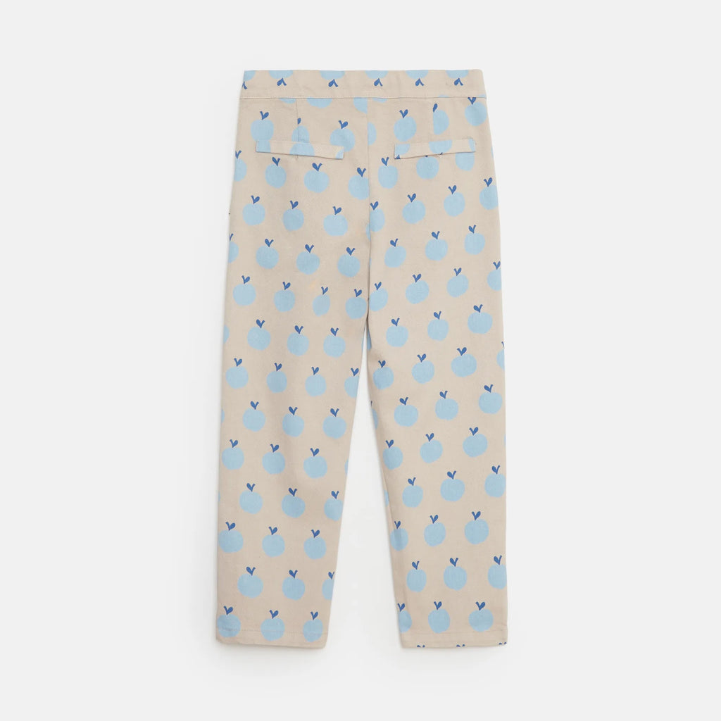 Pantalone chino con stampa mela topo