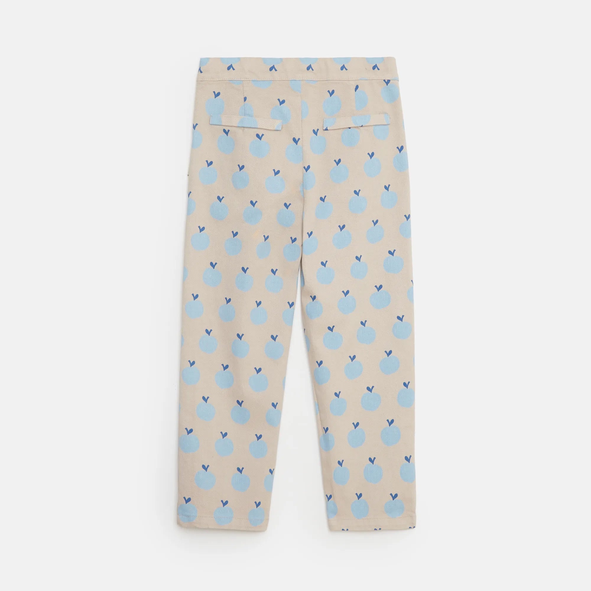 Pantalone chino con stampa mela topo