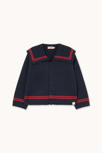 Cardigan colletto ampio marinaro