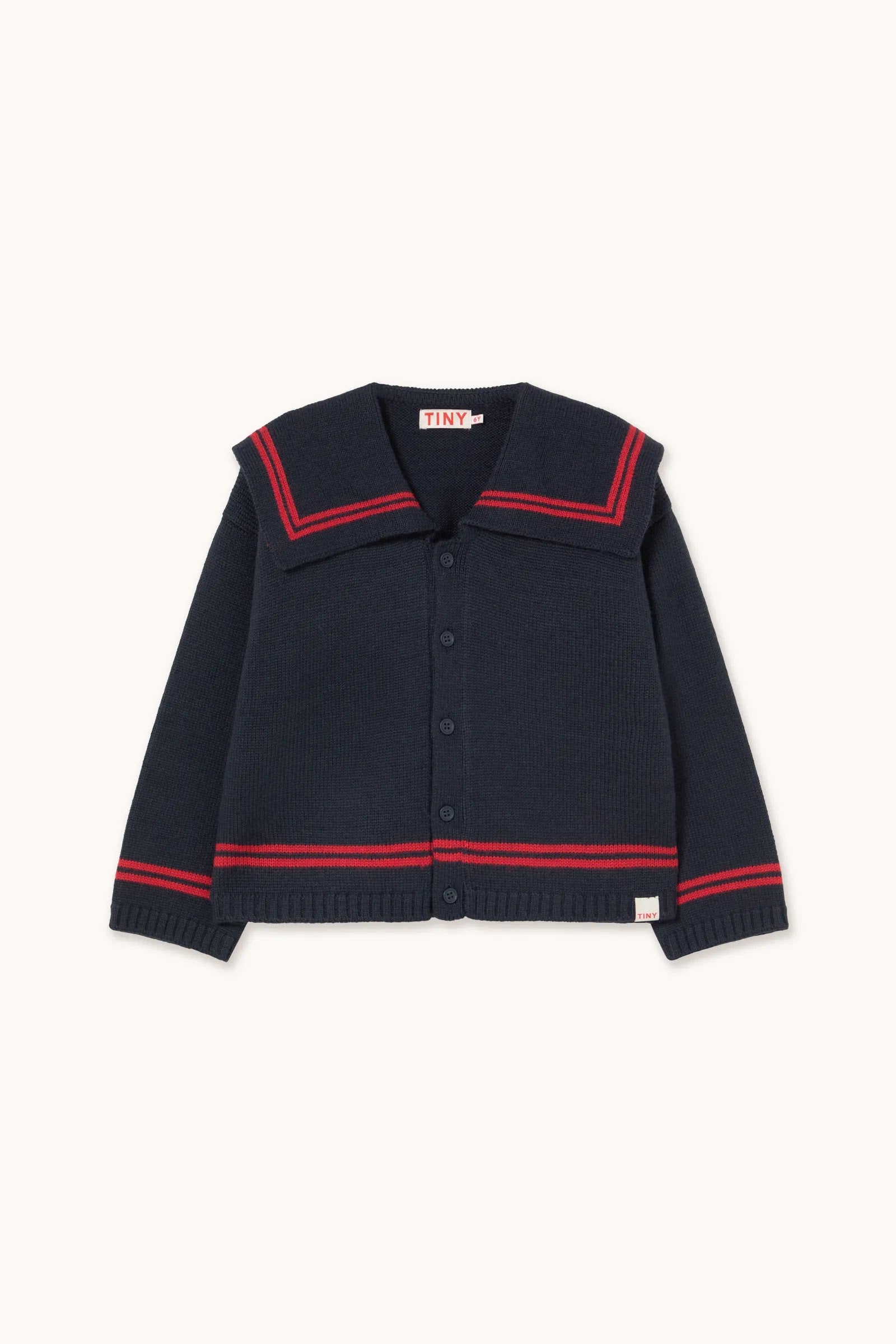 Cardigan colletto ampio marinaro