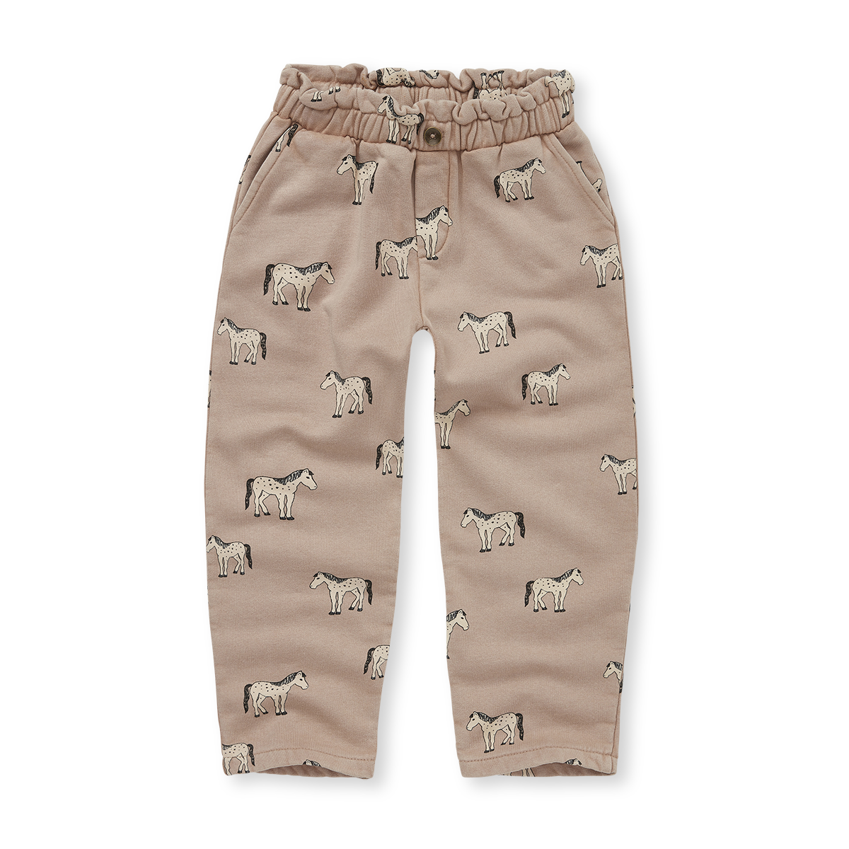 Pantaloni chino paperbag stampa cavalli