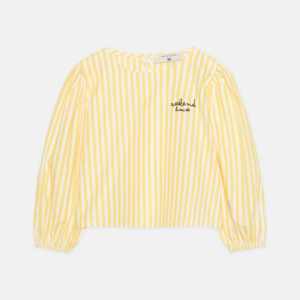 Blusa a righe gialle con logo Weekend