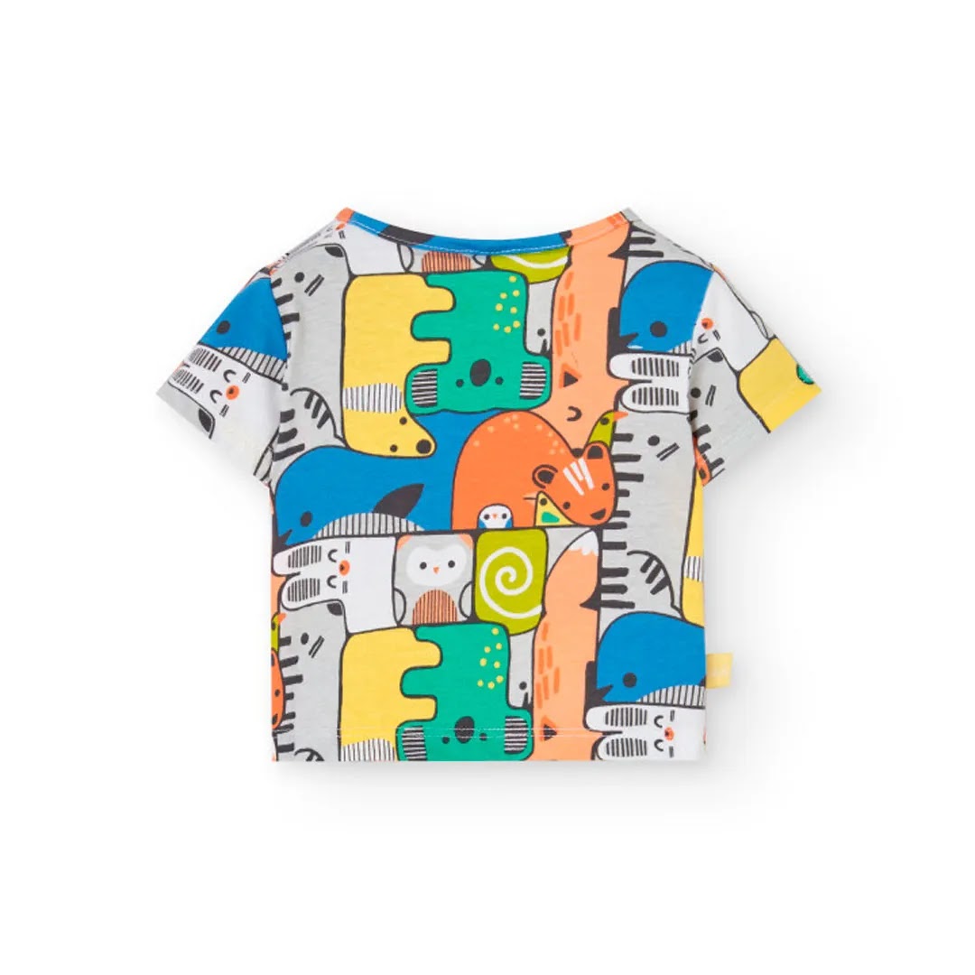 Completo t-shirt mezza manica e pantaloncini gialli