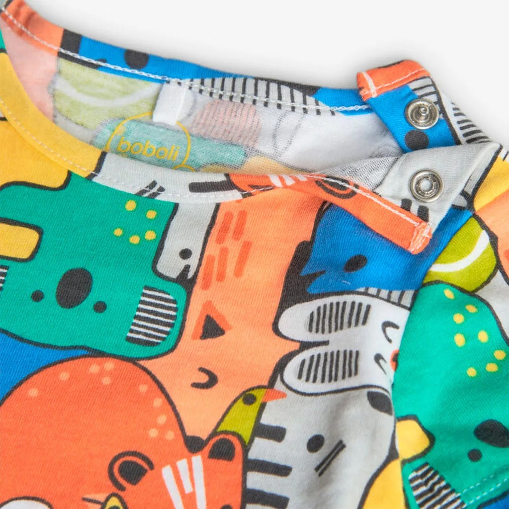 Completo t-shirt mezza manica e pantaloncini gialli