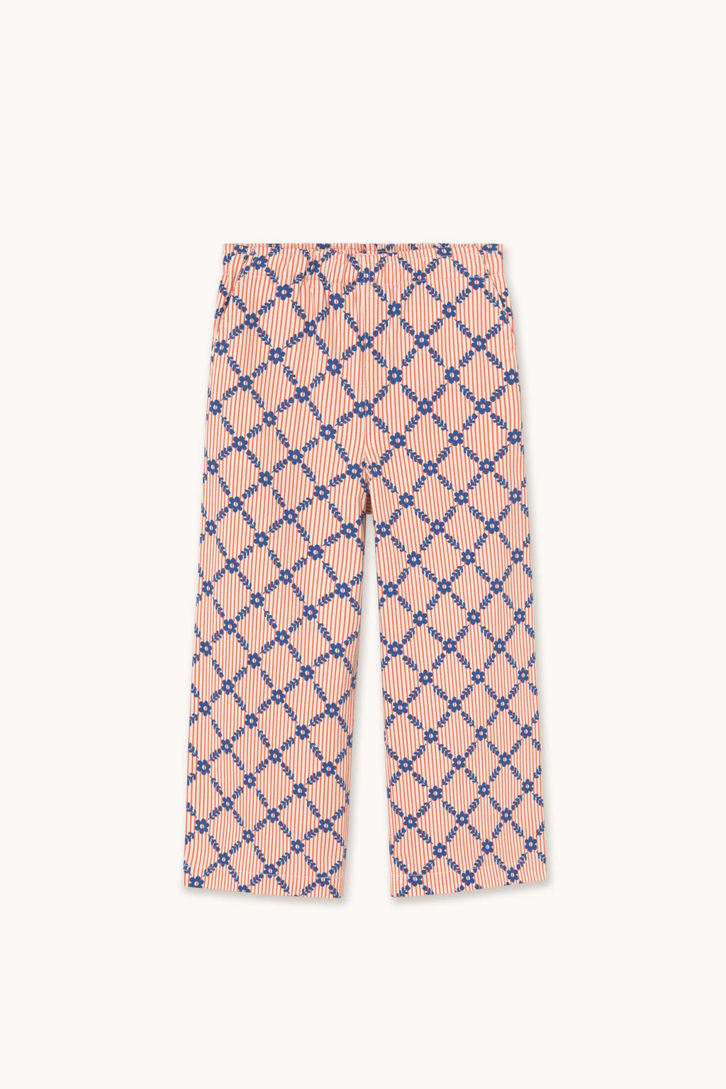 Pantalone a quadri floreali