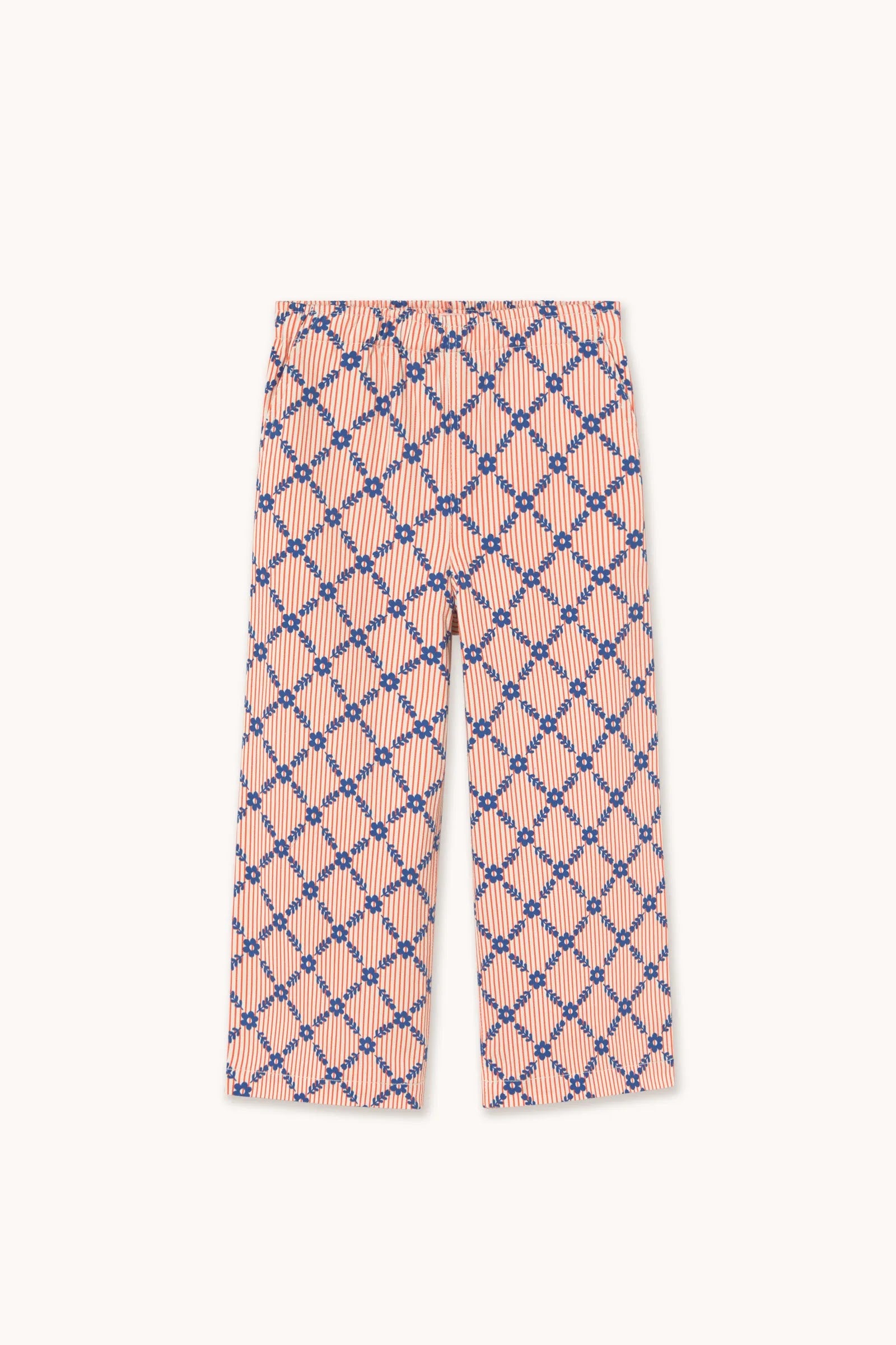 Pantalone a quadri floreali