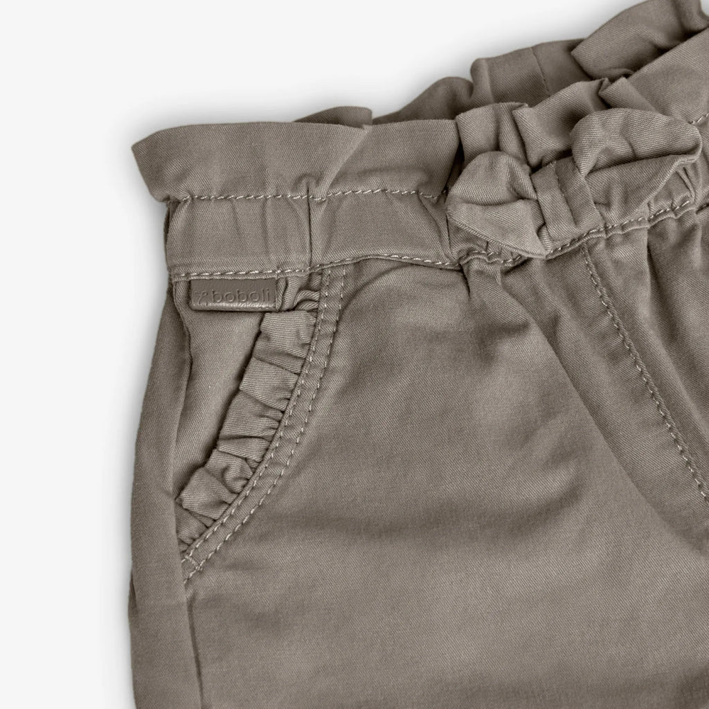 Shorts kaki vita a sacchetto