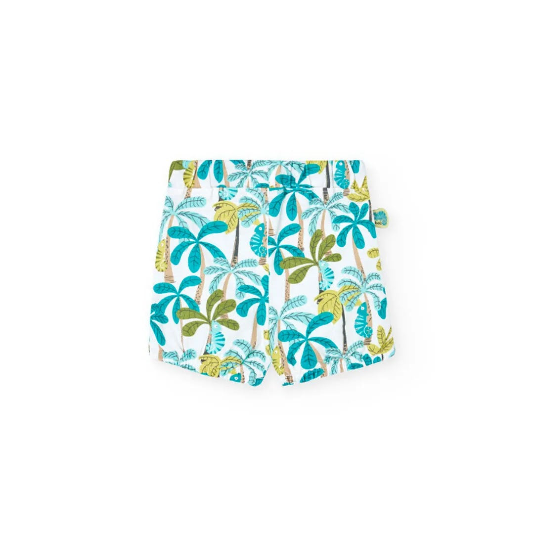 Completo t-shirt mezza manica e pantaloncino camaleonte