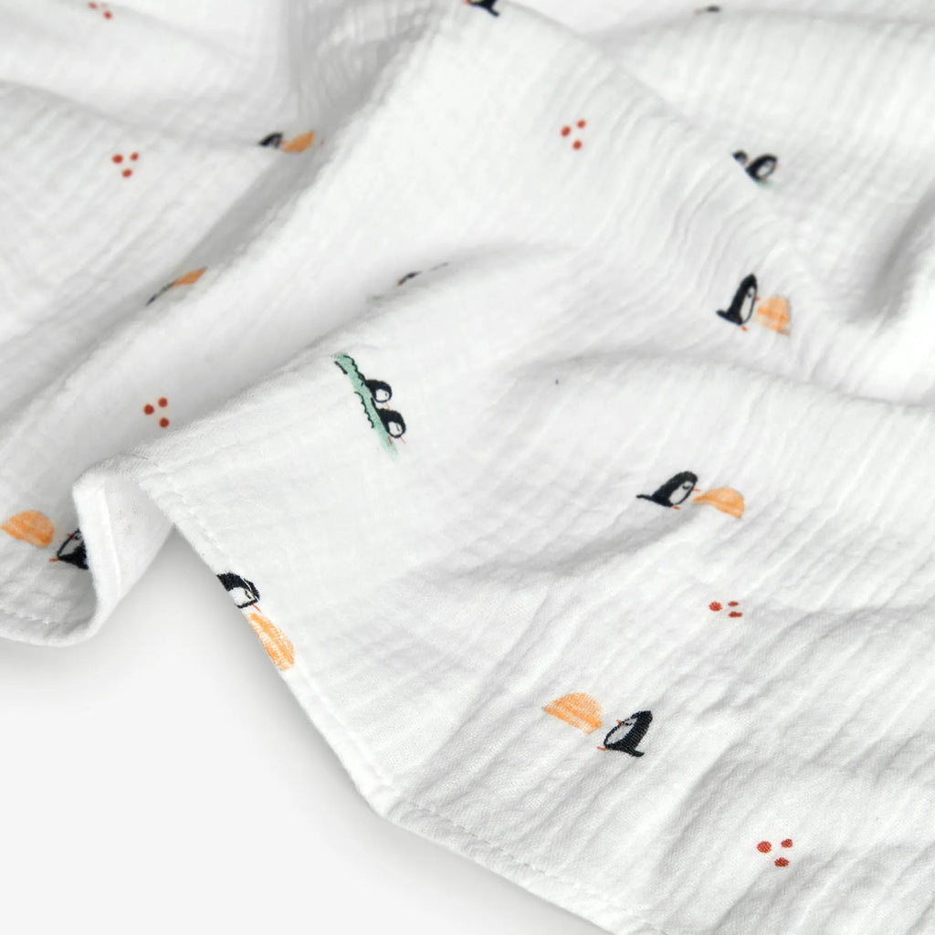 Pack coperta e bavaglino pinguino