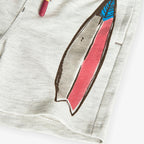 Shorts in felpa mélange con surf