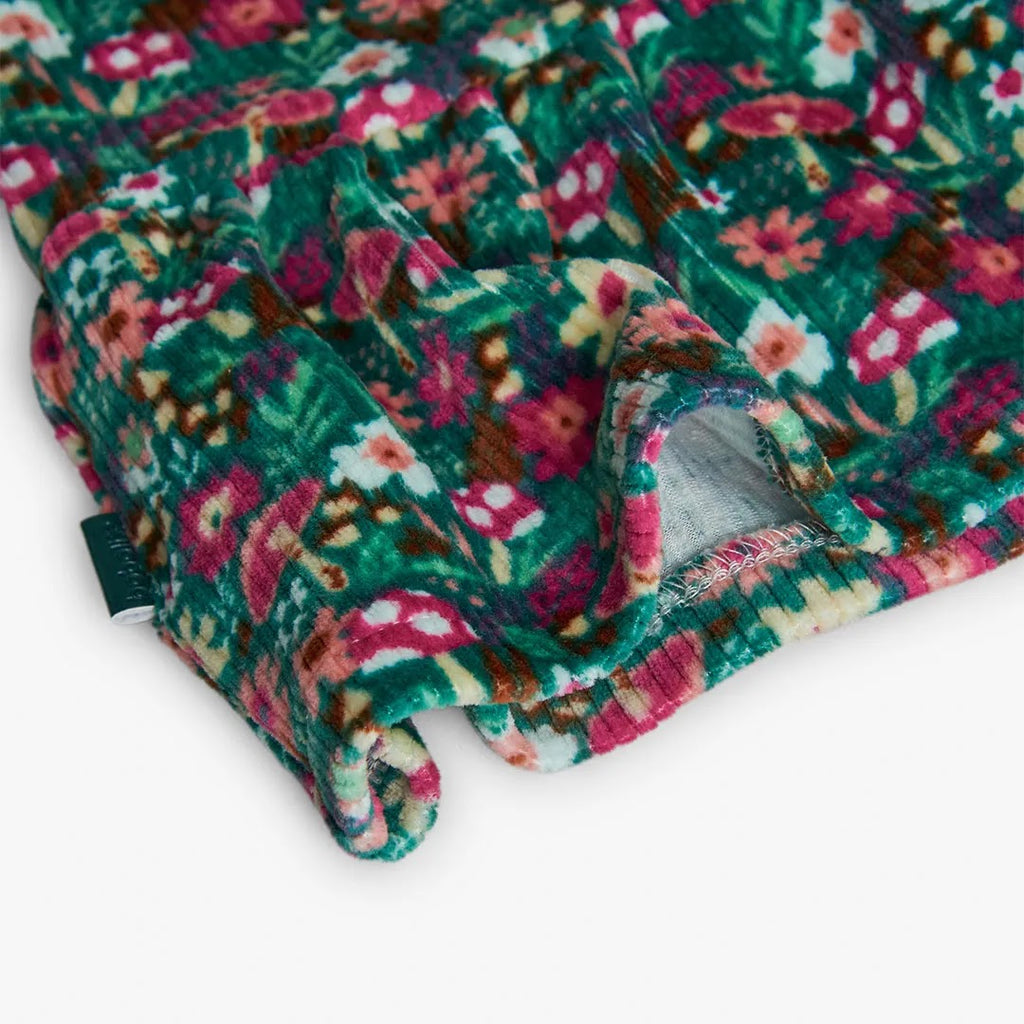 Vestito velluto a coste verde bambina