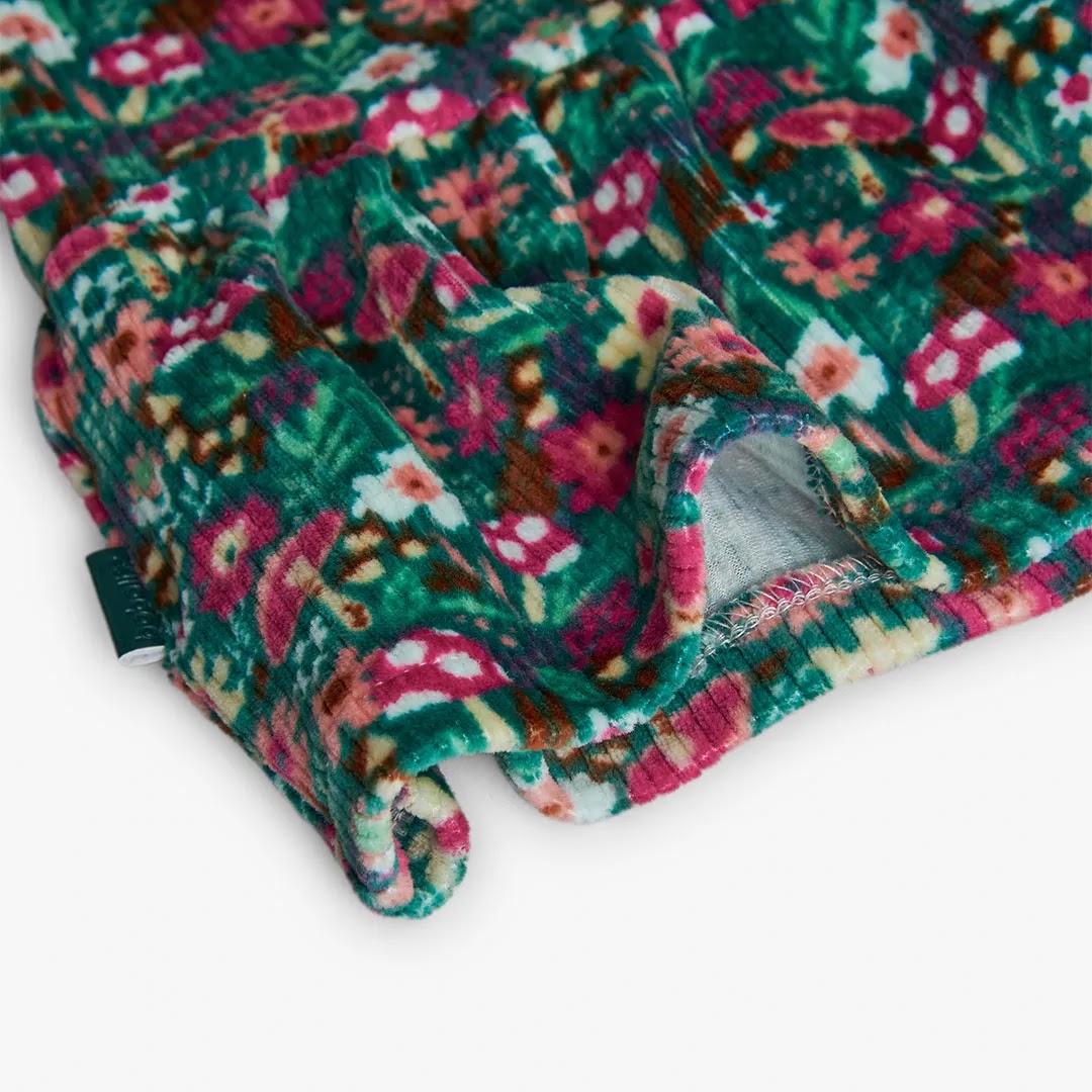 Vestito velluto a coste verde bambina