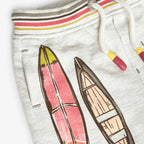 Shorts in felpa mélange con surf