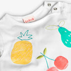 T-shirt mezza manica frutta bianco