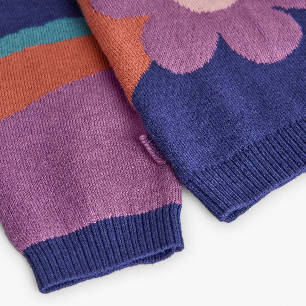 Maglione bambina fiore viola