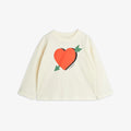 Maglietta maniche lunghe con cuore rosso