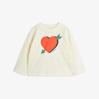 Maglietta maniche lunghe con cuore rosso