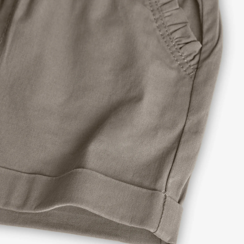 Shorts kaki vita a sacchetto