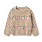 Maglione girocollo jacquard Alberte