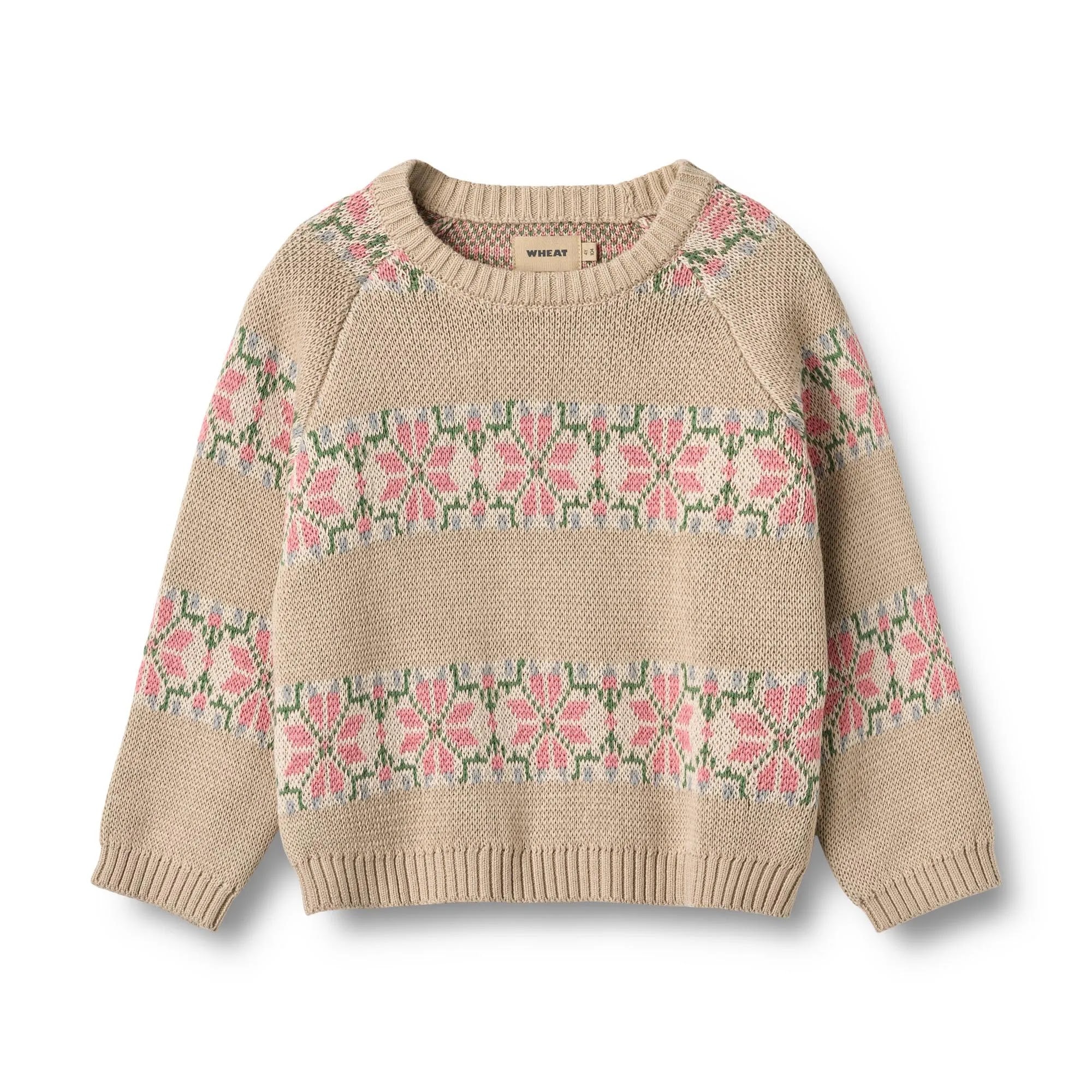 Maglione girocollo jacquard Alberte