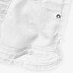 Shorts bianco orlo volant