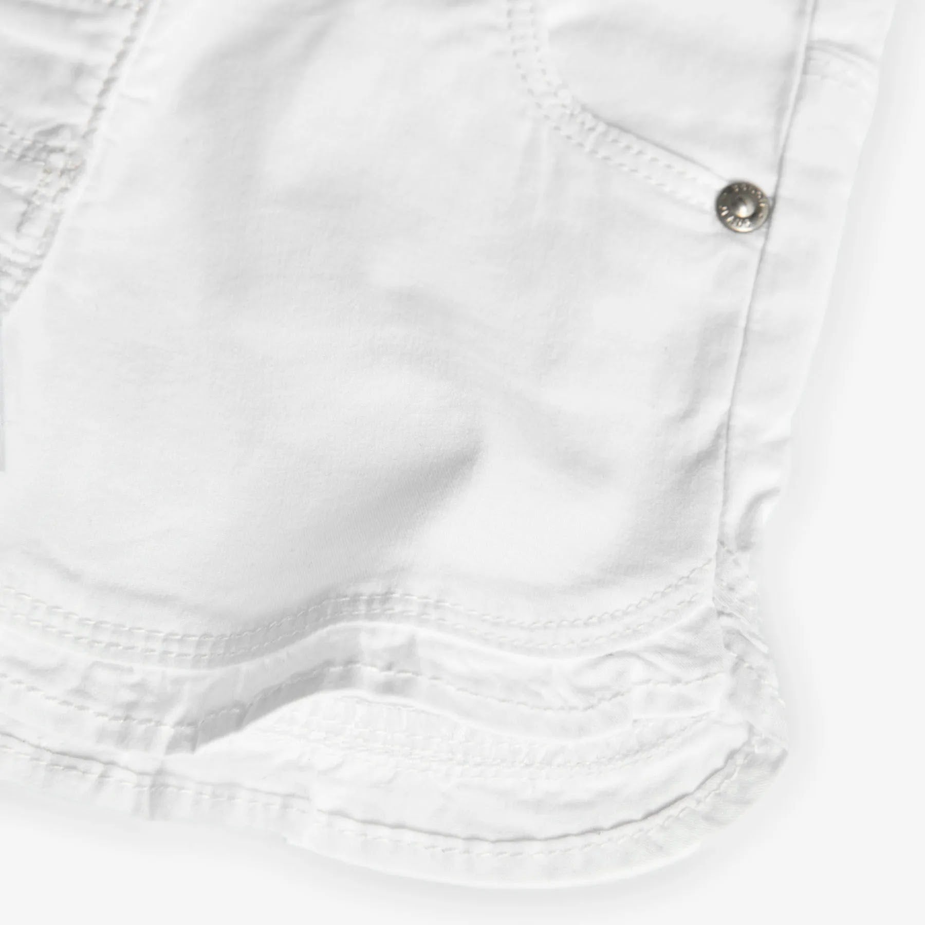 Shorts bianco orlo volant