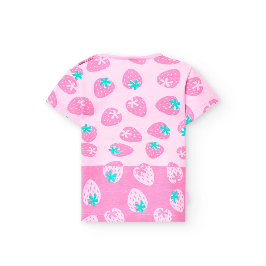 T-shirt mezza manica gialla/rosa/rossa