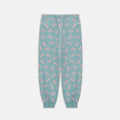 Pantaloni della tuta stampa gatti verde chiaro
