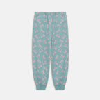 Pantaloni della tuta stampa gatti verde chiaro