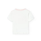 T-shirt mezza manica tropical bianco