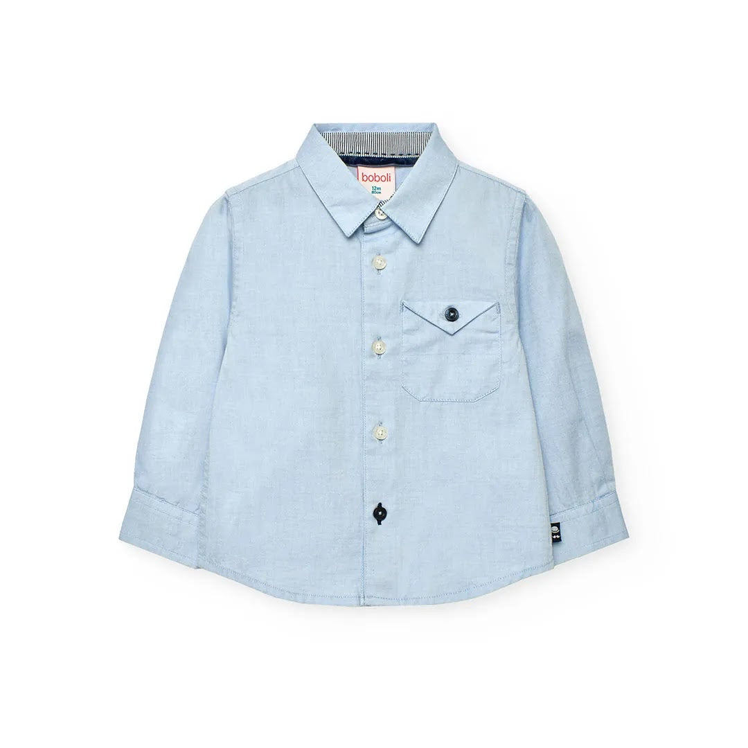 Camicia oxford bambino con taschino