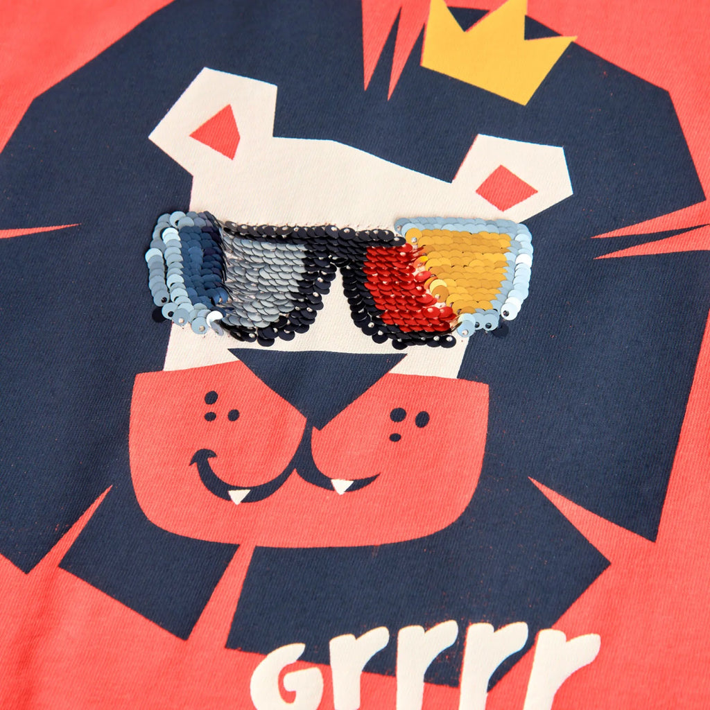 T-shirt mezza manica leone GRRRR