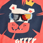 T-shirt mezza manica leone GRRRR