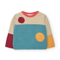 Maglione bambina maniche colorate