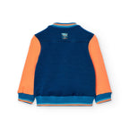 Giubbotto jeans combinato con felpa tropical sunset