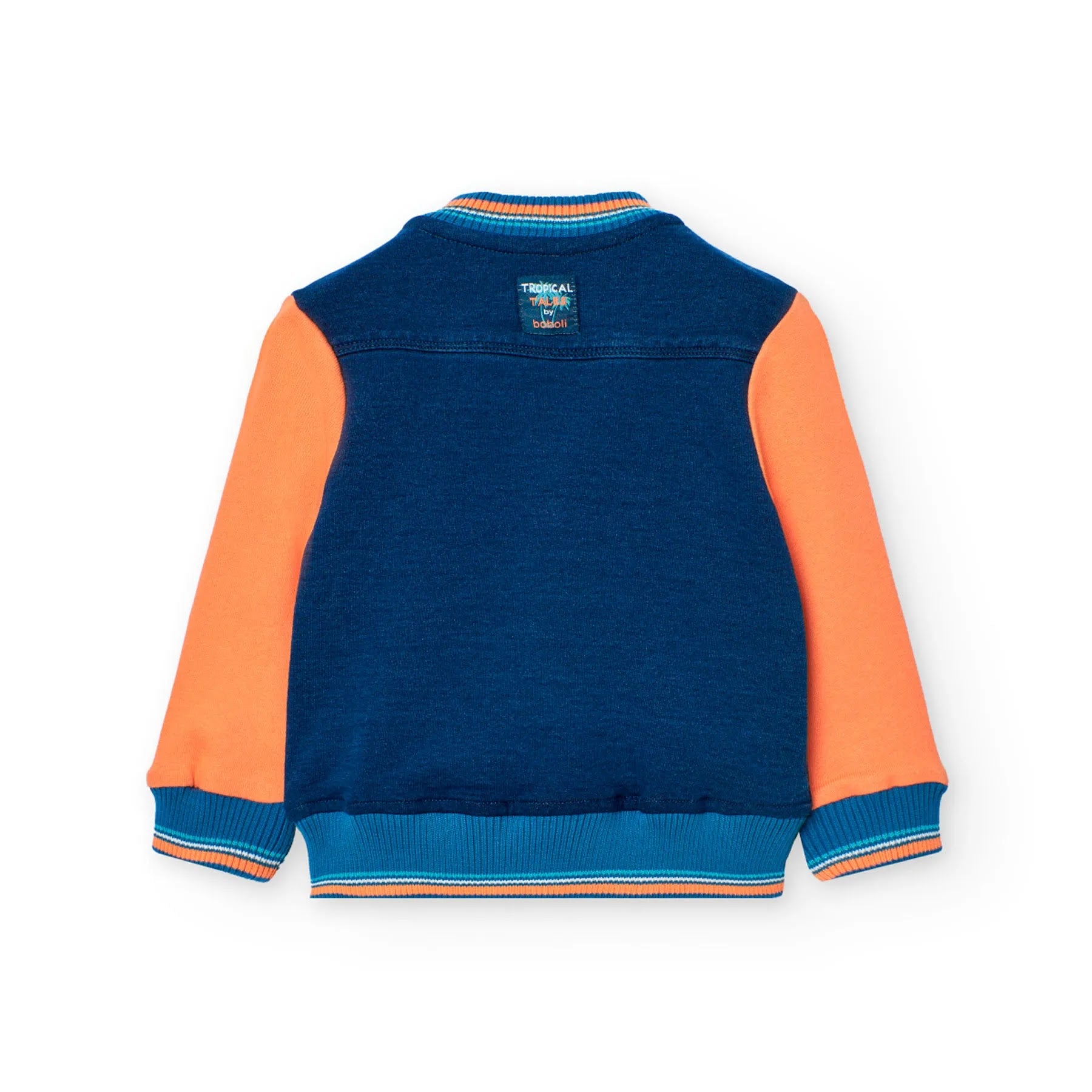Giubbotto jeans combinato con felpa tropical sunset