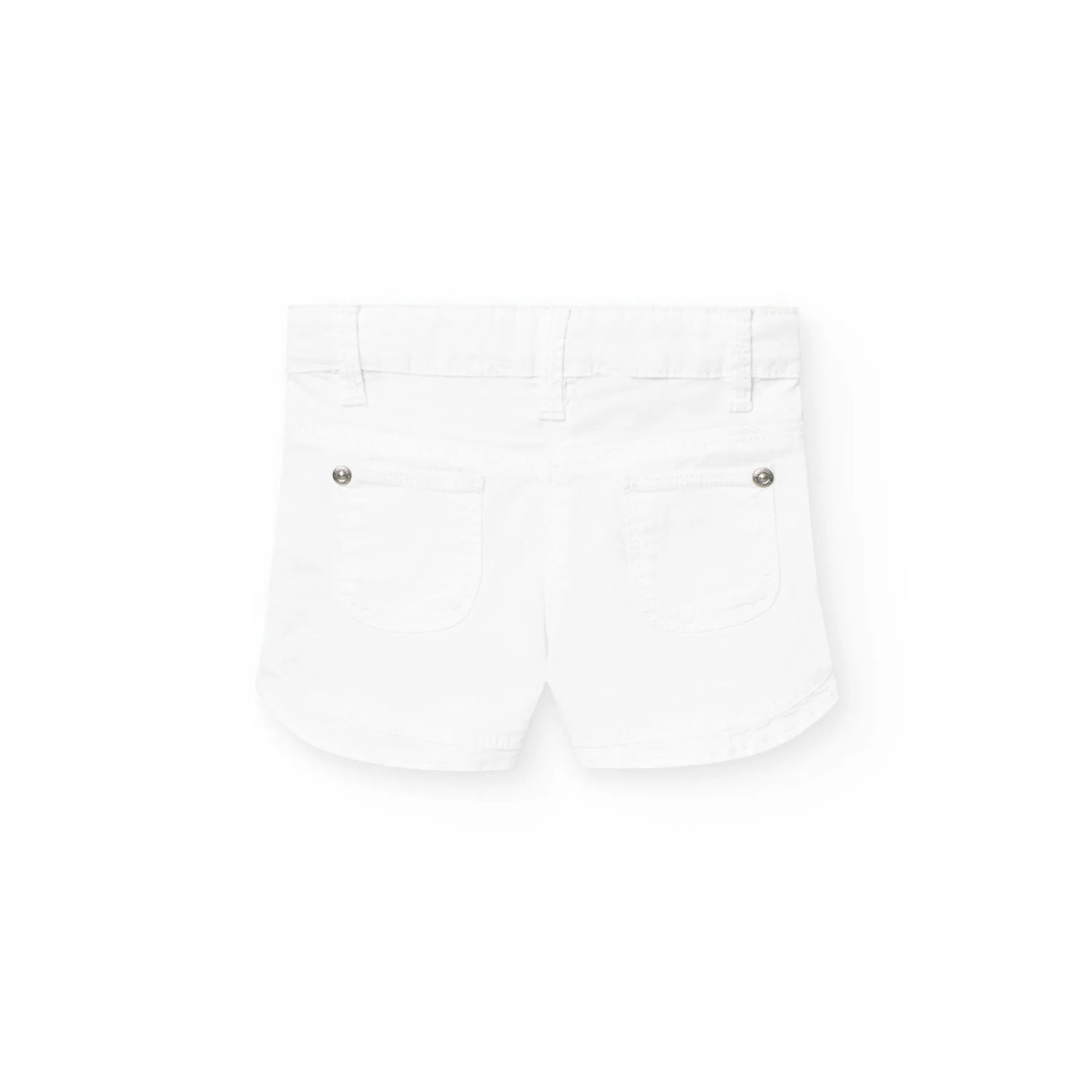 Shorts bianco orlo volant