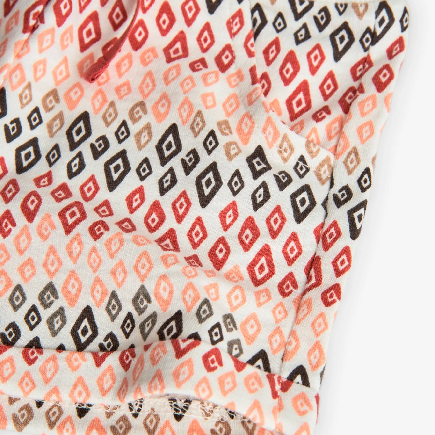 Shorts felpa stampa geometrica