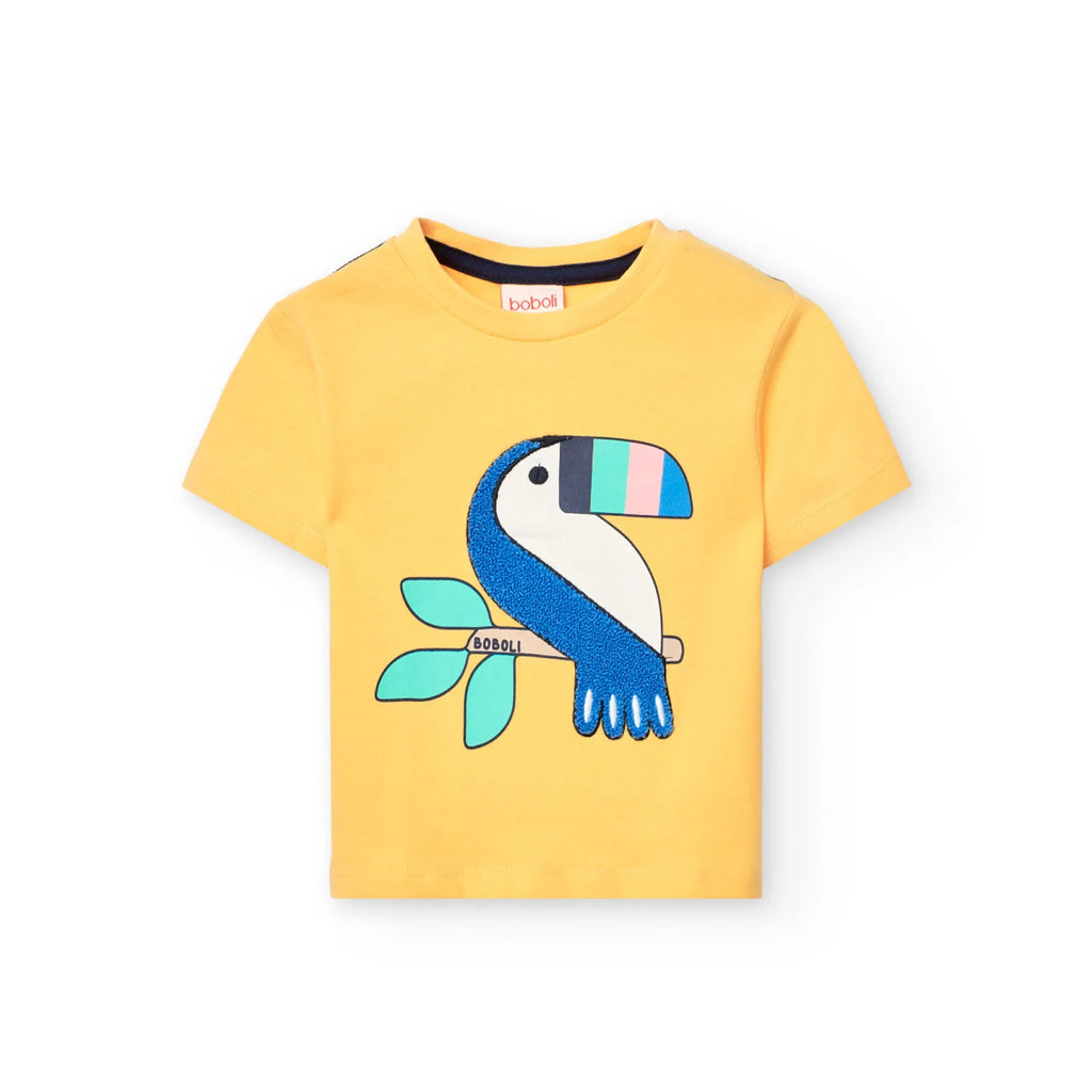 T-shirt mezza manica tucano giallo