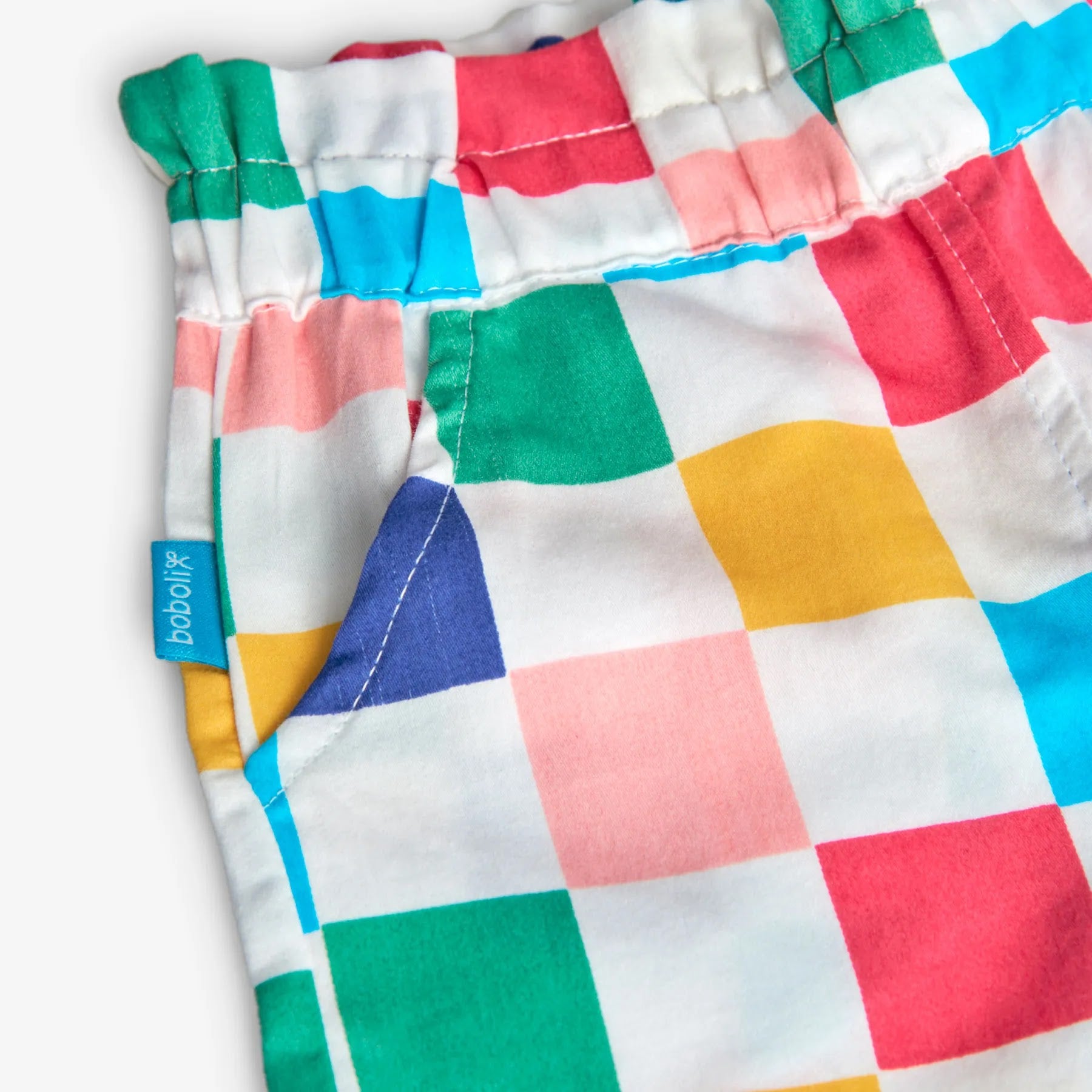Shorts satin scacchi colorati