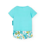 Completo t-shirt mezza manica e pantaloncino camaleonte